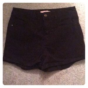 High waisted black shorts